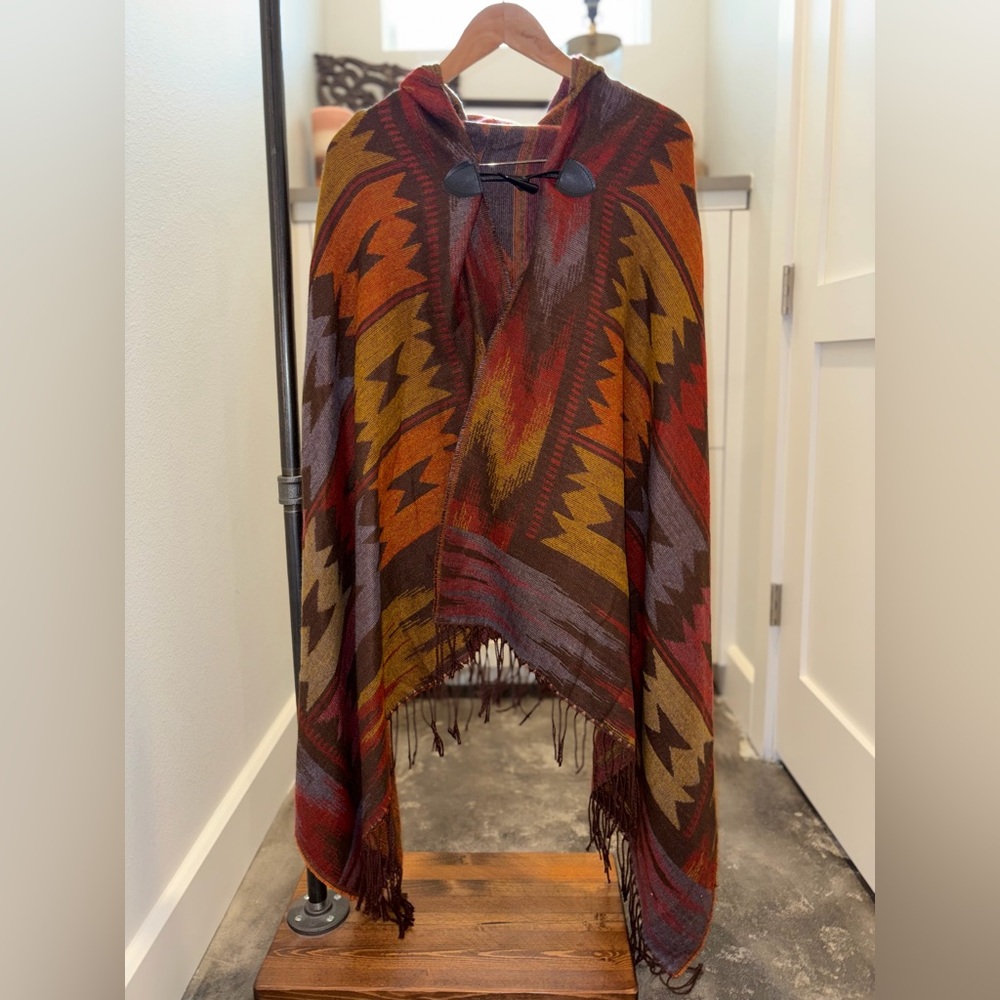 Southwestern Patterned Poncho
